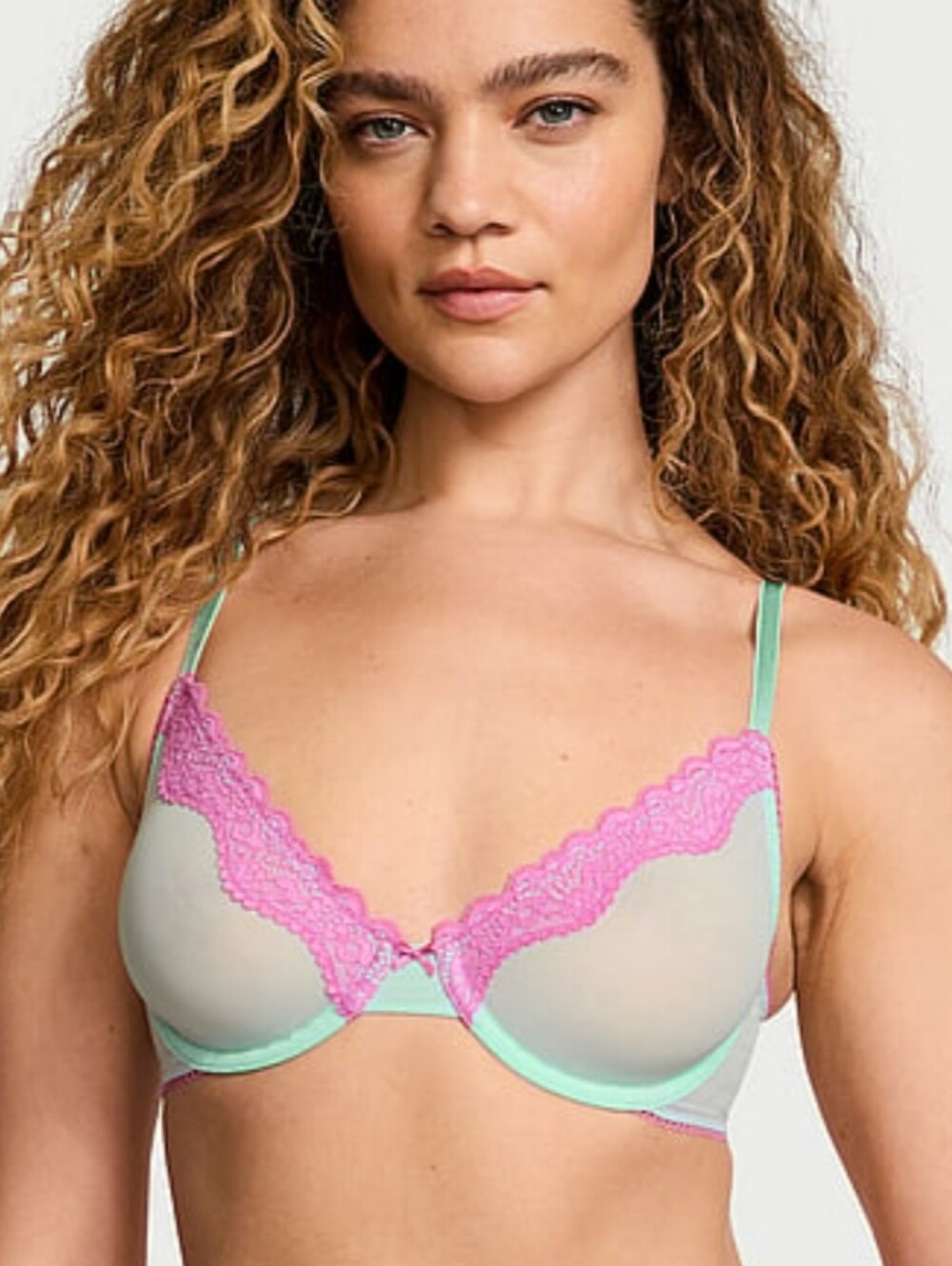 Victoria's Secret Tease Lace Unlined Demi Bra 34DDD